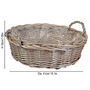 Giverny Heather Grey Willow Basket, thumbnail 2 of 6