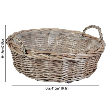 Giverny Heather Grey Willow Basket, 2 of 6