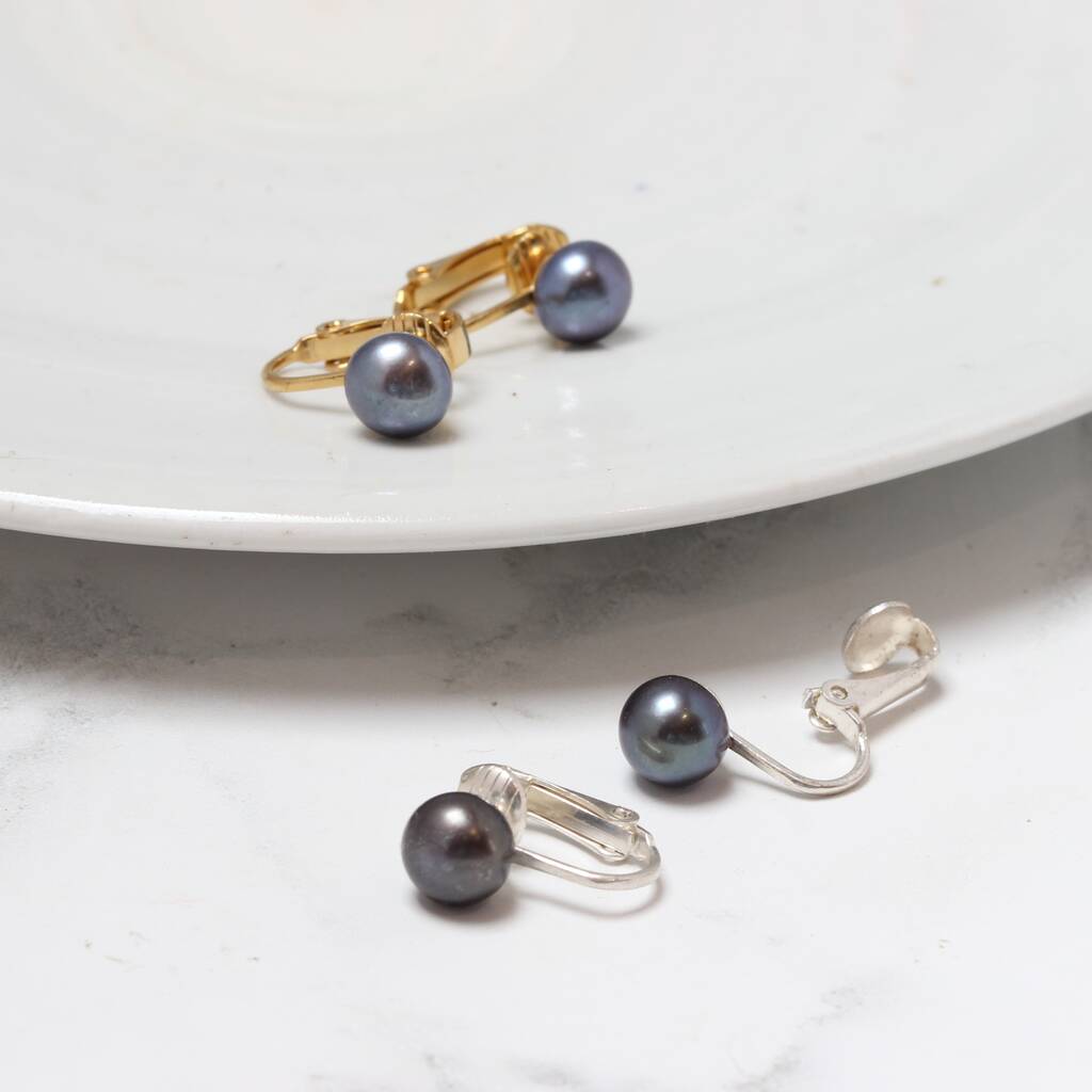 Pearl Clip On Earrings By Bish Bosh Becca