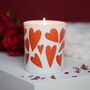 Hearts Valentine's Scented Candle, thumbnail 1 of 5