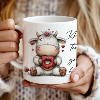 Personalised Whimsical Valentine Anniversary Love Animals Mug, 5 of 10