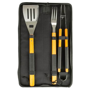 Personalised BBQ Flame Three Piece BBQ Tool Set, 4 of 7