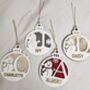 Personalised Snowman Christmas Bauble With Name, thumbnail 4 of 5
