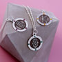 Decorative Sterling Silver Birthstone Initial Necklace, thumbnail 3 of 11
