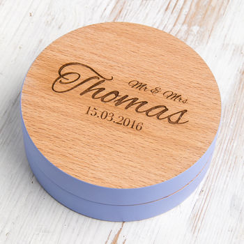 Personalised Wooden Wedding Anniversary Coasters, 3 of 5