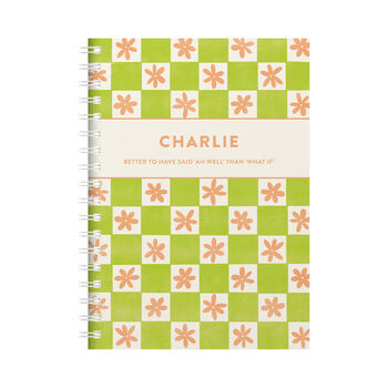 Personalised Bright Squares Combined Diary And Notebook, 5 of 12