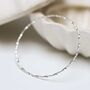 Sterling Silver Fine Twisted Bangle, thumbnail 5 of 9