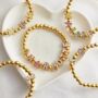 Personalised Gold Ball Colourful Bracelet, thumbnail 1 of 5