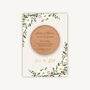 Floral Hoop Wooden Magnet Save The Date, thumbnail 1 of 6