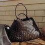 Hand Weaving Leather Bag Tote, thumbnail 6 of 12