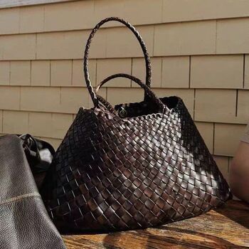 Hand Weaving Leather Bag Tote, 6 of 12