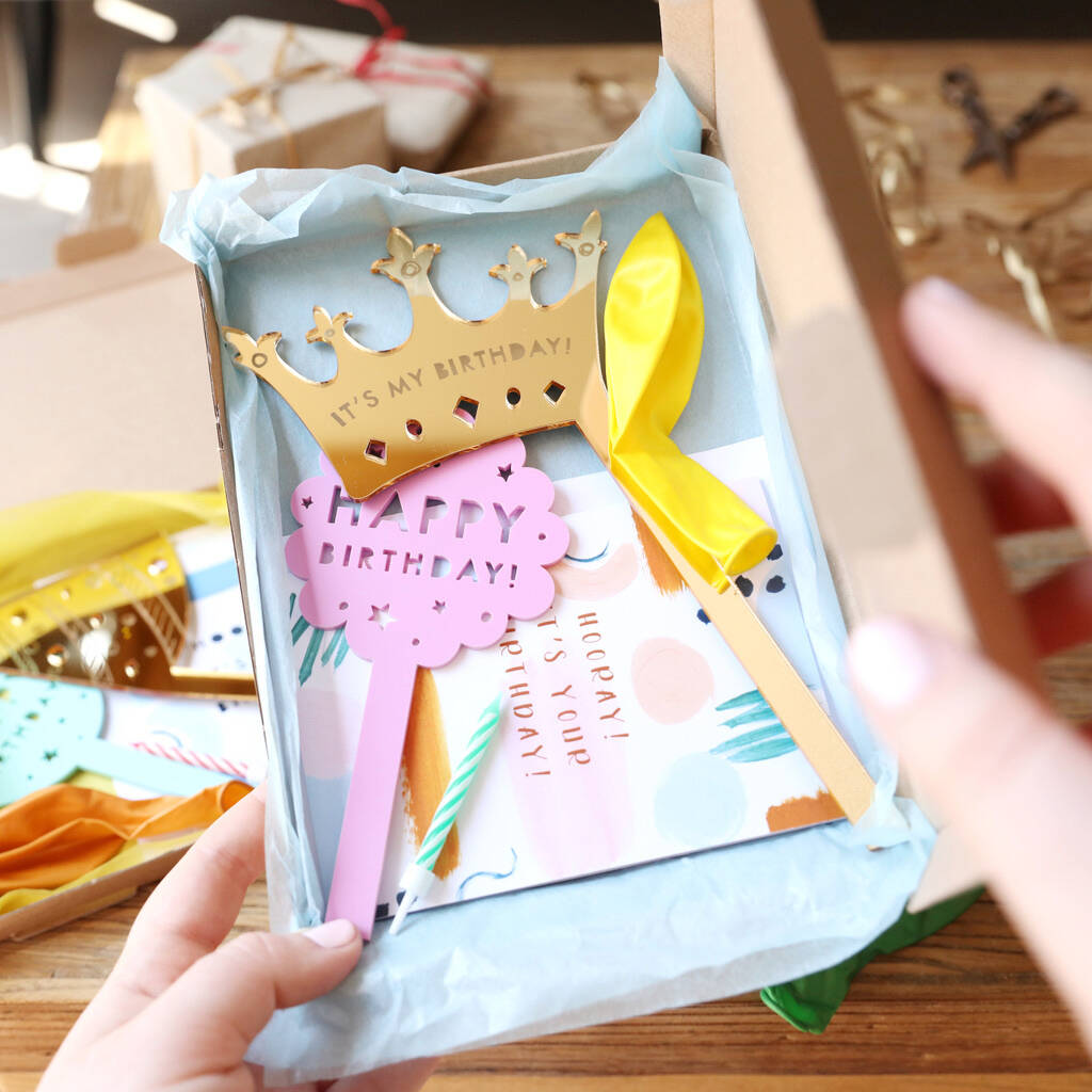 Royal Crown Birthday Letterbox Gift By Lisa Angel