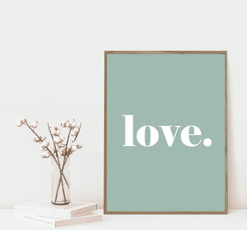 Love Bold Typographic Word Art Print, 7 of 8