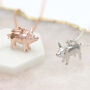 18ct Gold Plated Or Silver Piglet Necklace, thumbnail 2 of 5