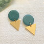 Fliss Forest Green Polymer Clay Earrings, thumbnail 1 of 5