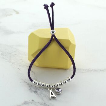 Kids Personalised Birthstone Slider Bracelet, 5 of 12