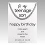 Teenage Son Miles Apart Curb Chain Birthday Gift, thumbnail 3 of 6