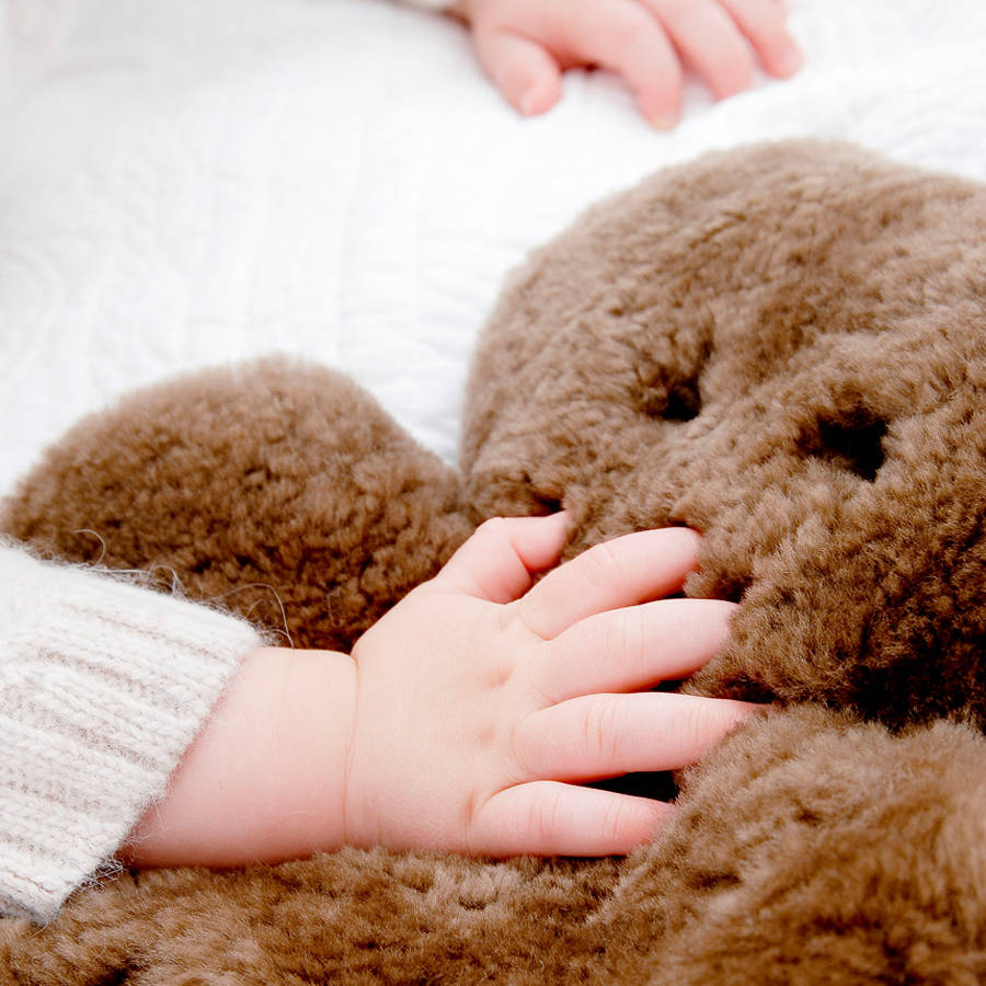 flat sheepskin teddy bear