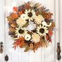 Large Autumn Rattan Pumpkin Wreath, thumbnail 3 of 5