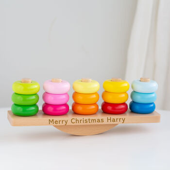 Personalised Wooden Balance Stacking Toy, 3 of 5