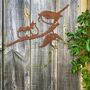 Rusted Metal Birds On A Branch Garden Gift Decor, thumbnail 9 of 10