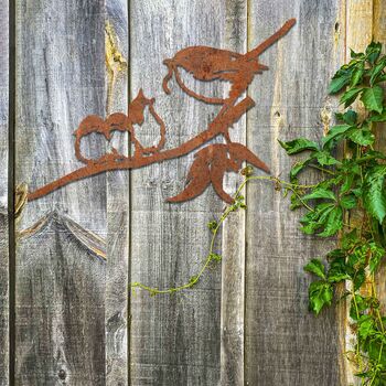 Rusted Metal Birds On A Branch Garden Gift Decor, 9 of 10