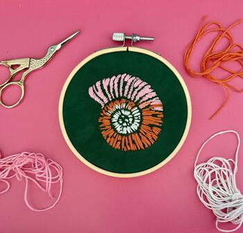 Mini Embroidery Kit Ammonite, 2 of 6