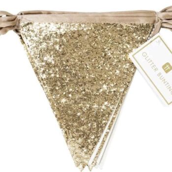 Luxe Gold Glitter Bunting, 2 of 3