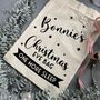 Personalised Christmas Eve Bag Black With White, thumbnail 10 of 10