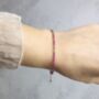 Skinny Ruby Bracelet In Gold Or Silver, thumbnail 3 of 12