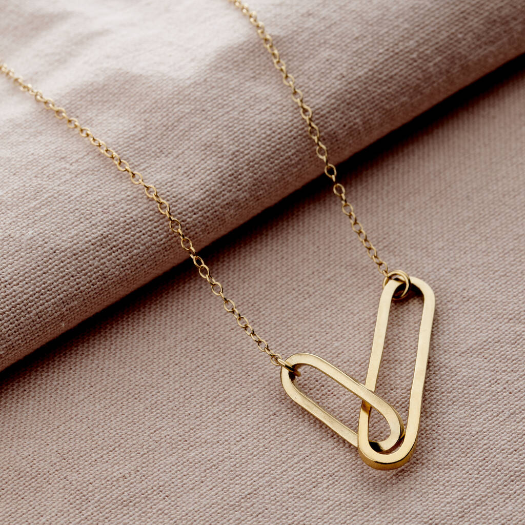 Personalised Large Link Necklace By Posh Totty Designs