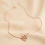 Personalised Rose Gold Plated Silver Hearts Necklace, thumbnail 7 of 10