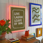 Live Laugh Leave By 9pm Funny Typography Print, thumbnail 12 of 12