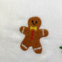 Christmas Themed Oblong Embroidered Cushion, thumbnail 3 of 5