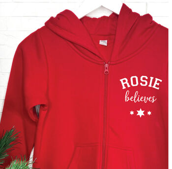 Personalised Believes Kids Christmas Onesie, 3 of 3