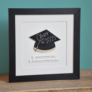 Personalised Wooden Graduation Cap Print – Class Of, 3 of 4