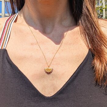 The Fan Pearl Pendant Necklace, 4 of 8