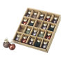 Mini Amber Green Grey Glass Christmas Baubles Set Of 25, thumbnail 5 of 6