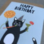 Happy Birthday Cat Greetings Card, thumbnail 3 of 8