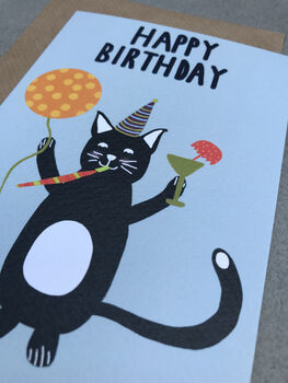 Happy Birthday Cat Greetings Card, 3 of 8