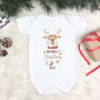 Personalised First Christmas Bodysuit, Eco Sustainable, thumbnail 1 of 5