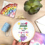 Lazy Days And Cosy Nights Embroidery Kit, thumbnail 4 of 8