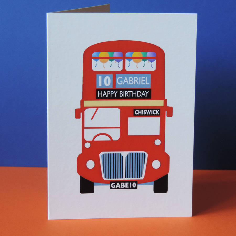London Bus Birthday Card, 1 of 5