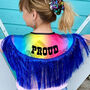 Personalised Tinsel Trimmed Rainbow Leopard Cape, thumbnail 7 of 7