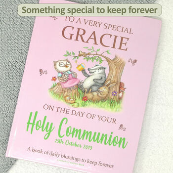 Personalised Holy Communion Gift Book Of Blessings, 2 of 12