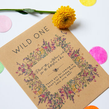 10 'Wild Years' Wildflower Seed Packet Party Favours, 3 of 8