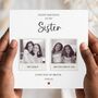 Sister Photo Birthday Card, Birthday Card From Brother Or Sister, thumbnail 1 of 3