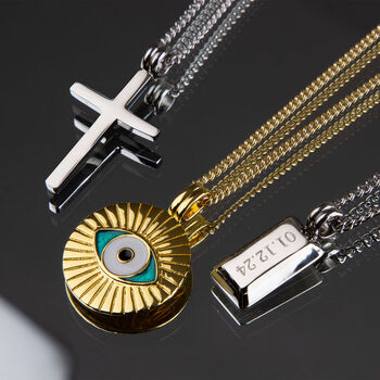 Eye Of Providence Necklace 18 K Gold Plated Silver, 4 of 8