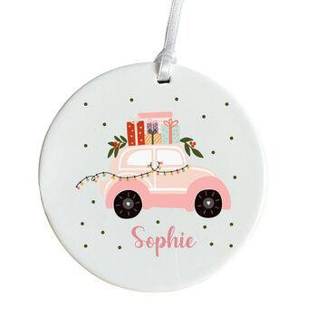 Cute Personalised Christmas And New Year Ceramic Ornament, 2 of 5