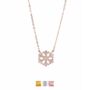 Snowflake Necklace Rose Or Gold Plated 925 Silver, thumbnail 1 of 7